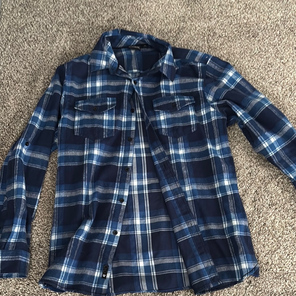 Blue Plaid Men's Shirt